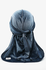 Load image into Gallery viewer, Slate Blue Velvet Durag
