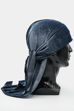 Load image into Gallery viewer, Slate Blue Velvet Durag
