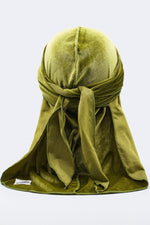 Load image into Gallery viewer, Olive Green Velvet Durag
