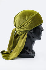 Load image into Gallery viewer, Olive Green Velvet Durag
